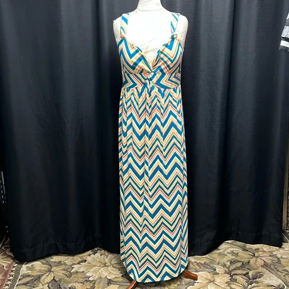 Allison Brittney Dresses | Allison/Brittney Maxi Dress | Color: Blue/Yellow | Size: XL | Tia2552'S Closet